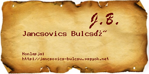 Jancsovics Bulcsú névjegykártya